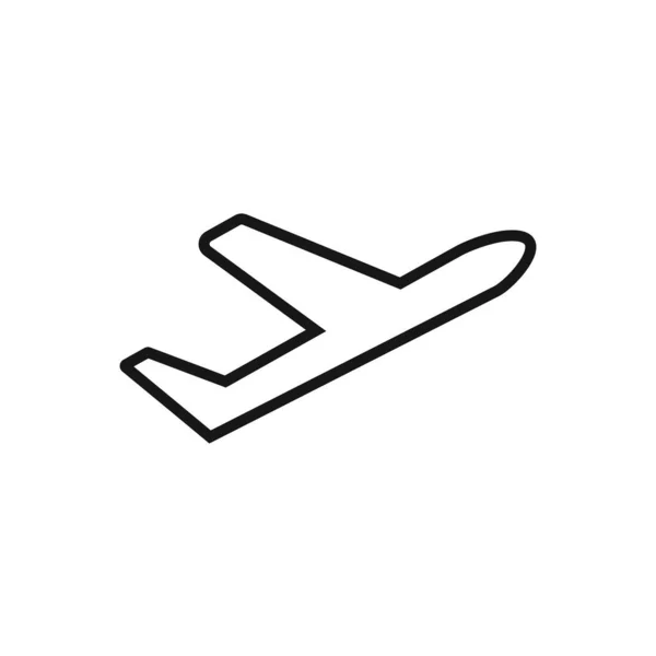 Ícone Editável Descolagem Avião Ilustração Vetorial Isolada Sobre Fundo Branco — Vetor de Stock