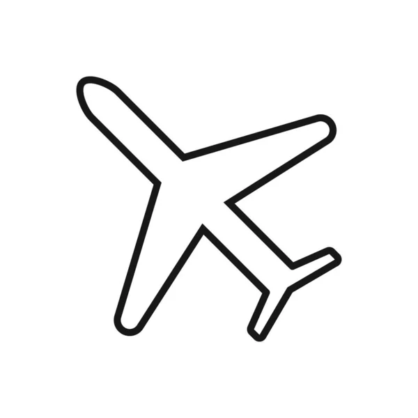 Ícone Editável Avião Ilustração Vetorial Isolada Sobre Fundo Branco Usando — Vetor de Stock