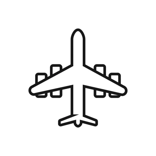 Ícone Editável Avião Ilustração Vetorial Isolada Sobre Fundo Branco Usando — Vetor de Stock