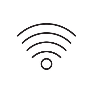 Wi-fi 'nin düzenlenebilir simgesi, vektör illüstrasyonu beyaz arkaplanda izole edildi. Sunum, web sitesi veya mobil uygulama için kullanılacak