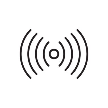 Kablosuz Bağlantının Düzenlenebilir Simgesi, Vektör illüstrasyonu beyaz arkaplanda izole edildi. Sunum, web sitesi veya mobil uygulama için kullanılacak