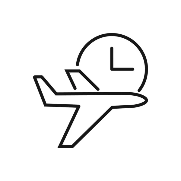 可编辑的航班表图标 矢量图解隔离在白色背景上 用于演示文稿 网站或移动应用程序 — 图库矢量图片