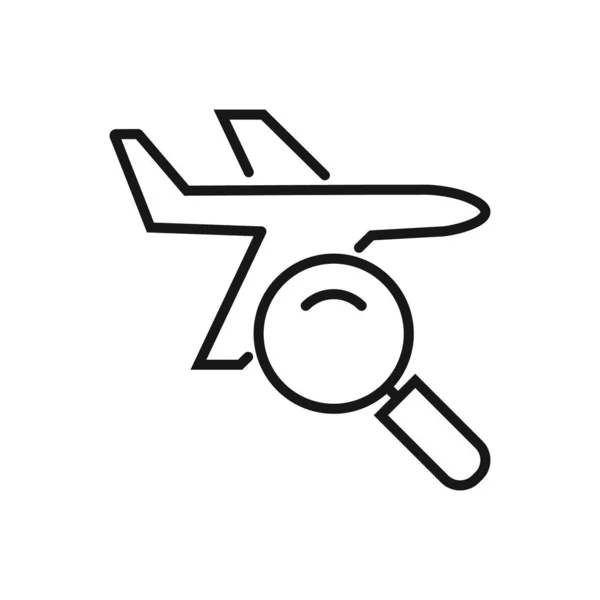 Ícone Editável Find Flight Schedule Ilustração Vetorial Isolada Sobre Fundo — Vetor de Stock