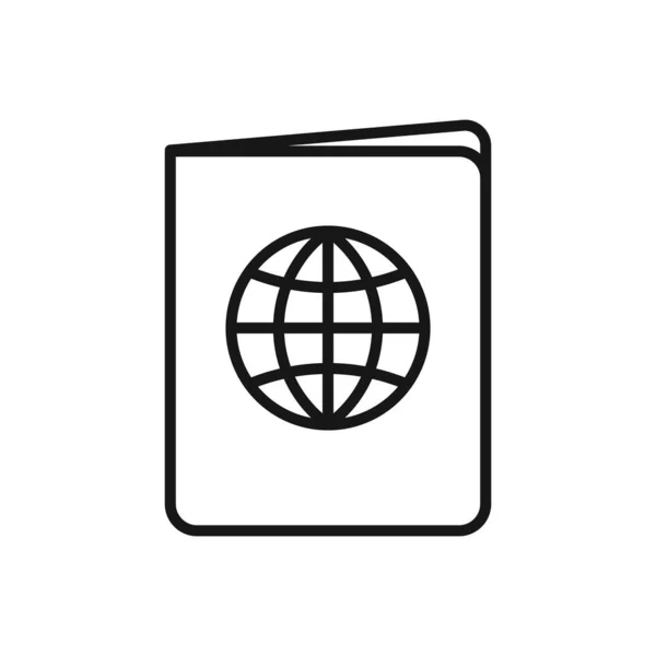 Επεξεργάσιμο Εικονίδιο Διαβατηρίου Διανυσματική Απεικόνιση Που Απομονώνεται Λευκό Φόντο Χρήση — Διανυσματικό Αρχείο