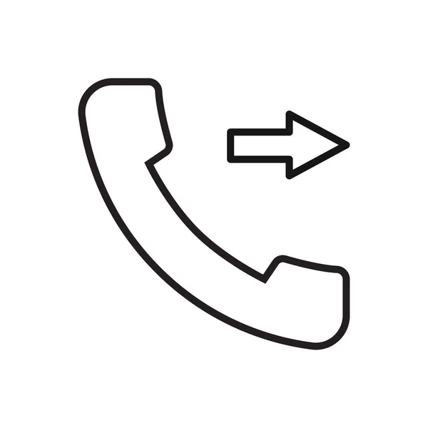 Editierbares Icon Outgoing Call Vektorillustration Isoliert Auf Weißem Hintergrund Verwendung — Stockvektor
