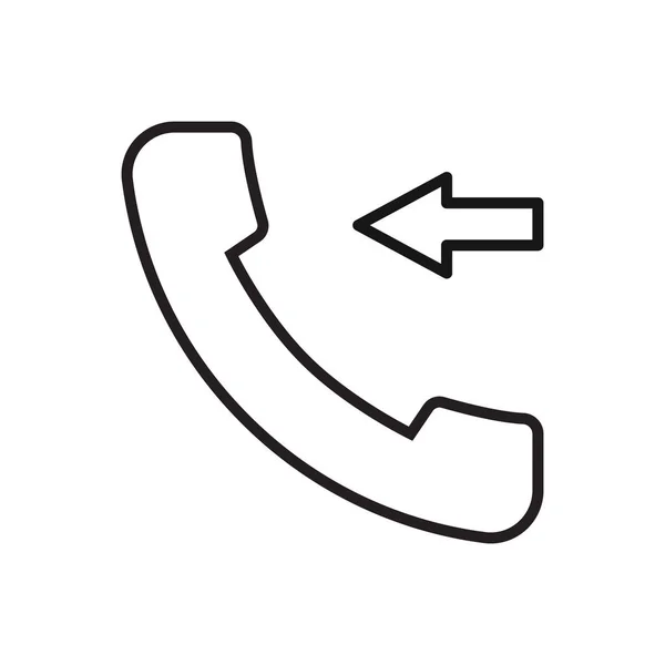 Editierbares Symbol Für Eingehende Anrufe Vektor Illustration Isoliert Auf Weißem — Stockvektor