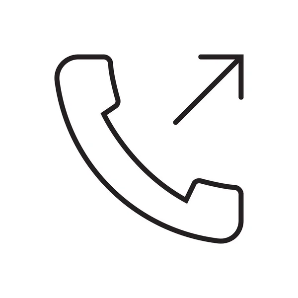 Editierbares Icon Outgoing Call Vektorillustration Isoliert Auf Weißem Hintergrund Verwendung — Stockvektor