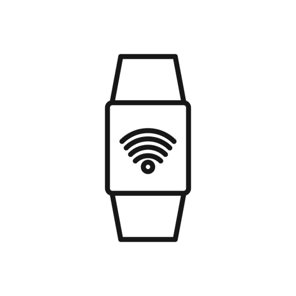 Icône Modifiable Smartwatch Connection Illustration Vectorielle Isolée Sur Fond Blanc — Image vectorielle
