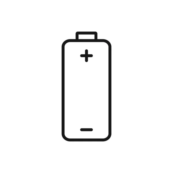 Иконка Батареи Векторная Иллюстрация Белом Фоне Использование Презентации Веб Сайта — стоковый вектор