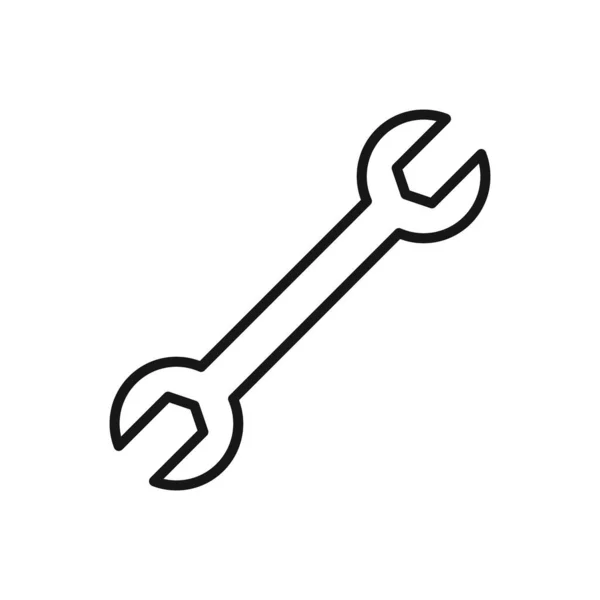 Upravitelná Ikona Klíč Nebo Klíč Vektorové Ilustrace Izolované Bílém Pozadí — Stockový vektor