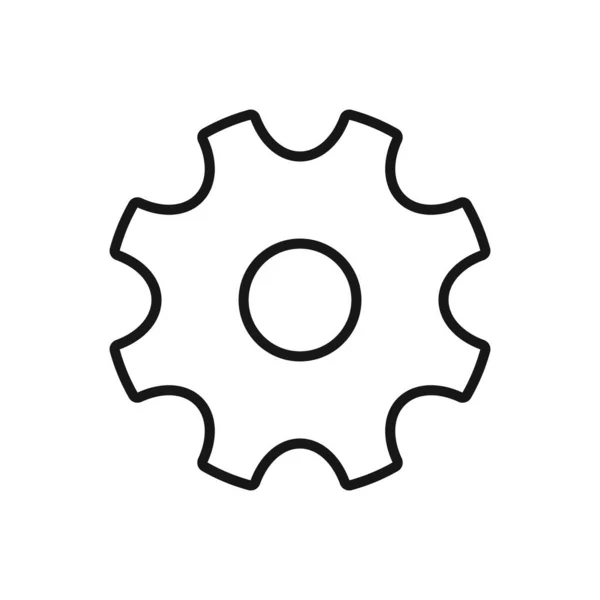 Editable Icon Cogwheel Vector Illustration Isolated White Background Using Presentation — Stock Vector