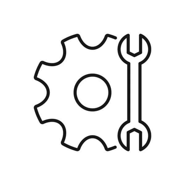Επεξεργάσιμο Εικονίδιο Του Wrench Και Cogwheel Setup Settings Icon Διανυσματική — Διανυσματικό Αρχείο