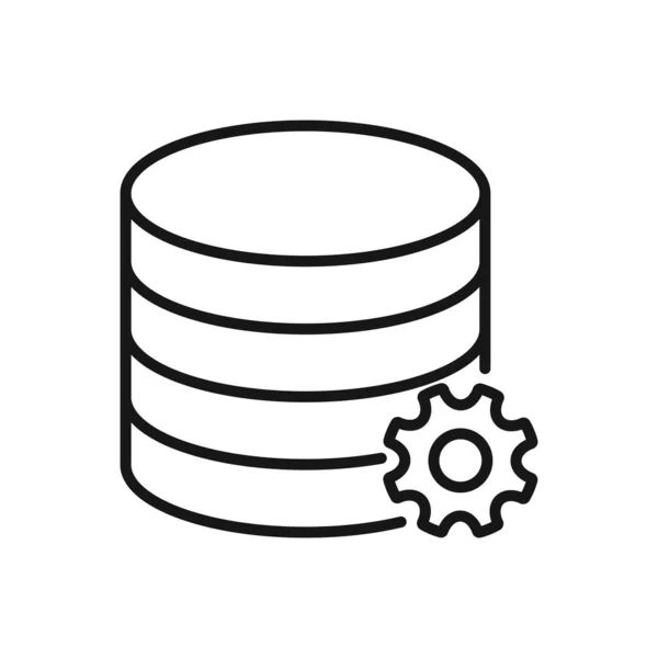 Icono Editable Configuración Base Datos Ilustración Vectorial Aislada Sobre Fondo — Vector de stock