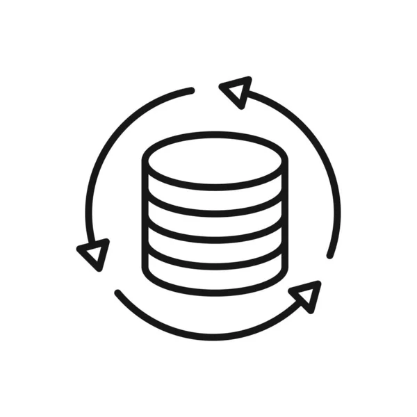 Icono Editable Base Datos Ilustración Vectorial Aislada Sobre Fondo Blanco — Vector de stock