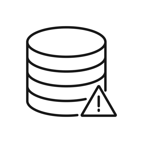 Icono Editable Base Datos Advertencia Error Ilustración Vectorial Aislada Sobre — Vector de stock