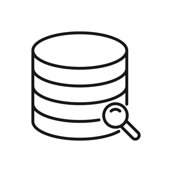 Icono Editable Base Datos Búsqueda Ilustración Vectorial Aislada Sobre Fondo — Vector de stock