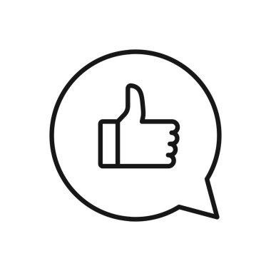 Düzenlenebilir İleti veya Sohbet Simgesi, Vektör illüstrasyonu beyaz arkaplanda izole edildi. Sunum, web sitesi veya mobil uygulama için kullanılacak