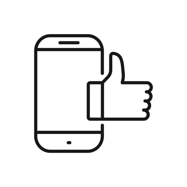 Thumbs Social Media 的可编辑图标 在白色背景上孤立的矢量插图 用于演示文稿 网站或移动应用程序 — 图库矢量图片