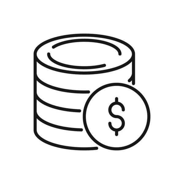 Icono Editable Del Dólar Moneda Ilustración Vectorial Aislada Sobre Fondo — Vector de stock