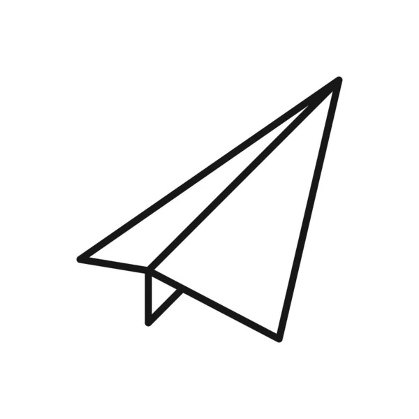 Елегантна Іконка Паперового Літака Векторні Ілюстрації Ізольовані Білому Тлі Використання — стоковий вектор