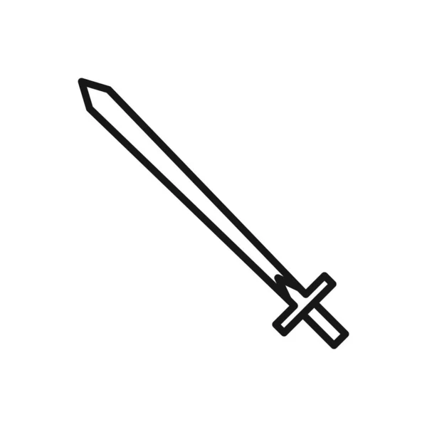Icono Editable Knight Sword Ilustración Vectorial Aislada Sobre Fondo Blanco — Vector de stock