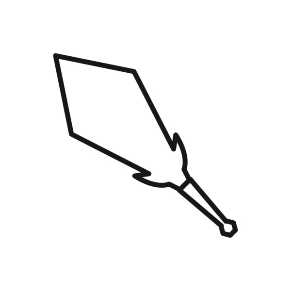 Upravitelná Ikona Rytířského Meče Vektorové Ilustrace Izolované Bílém Pozadí Použití — Stockový vektor