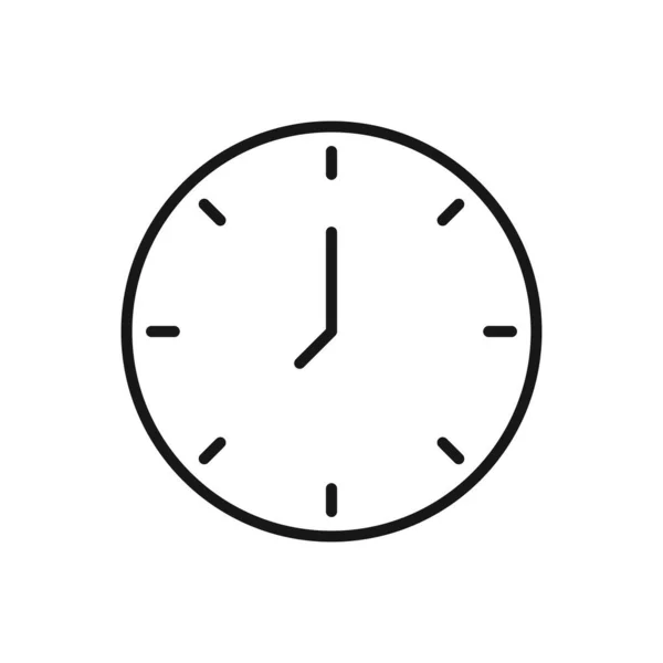 Ícone Editável Relógio Parede Tempo Ilustração Vetorial Isolada Sobre Fundo —  Vetores de Stock
