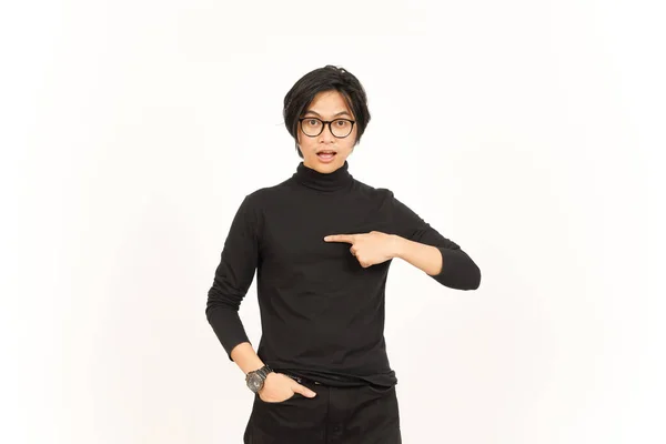 Blâmez Vous Concept Bel Homme Asiatique Isolé Sur Fond Blanc — Photo