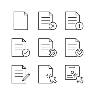 Düzenlenebilir Dosya Simgesi, Vektör illüstrasyonu beyaz arkaplanda izole edildi. Sunum, web sitesi veya mobil uygulama için kullanılacak