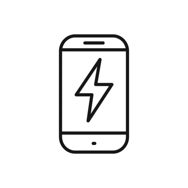 Icona Modificabile Dello Schermo Ricarica Dello Smartphone Illustrazione Vettoriale Isolata — Vettoriale Stock