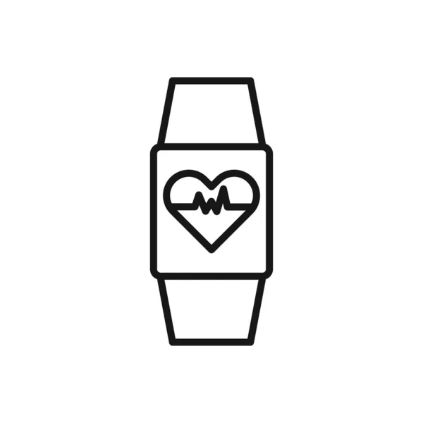 Смартфон Icon Heart Rate Векторная Иллюстрация Выделена Белом Фоне Использование — стоковый вектор