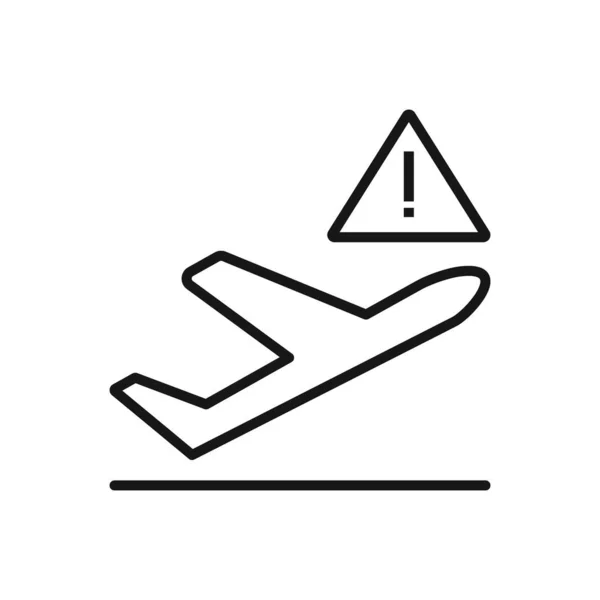 Ícone Editável Caution Plane Takeoff Ilustração Vetorial Isolada Fundo Branco — Vetor de Stock