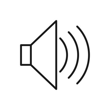 Sözcü Ses Sembolünün Düzenlenebilir Simgesi, Cilt Kontrolü, Beyaz zemin üzerinde izole Vektör illüstrasyonu. Sunum, web sitesi veya mobil uygulama için kullanılacak