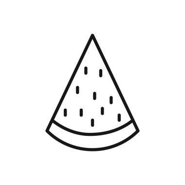 Düzenlenebilir Karpuz Sahili Simgesi, Beyaz zemin üzerinde izole edilmiş Vektör illüstrasyonu. Sunum, web sitesi veya mobil uygulama için kullanılacak