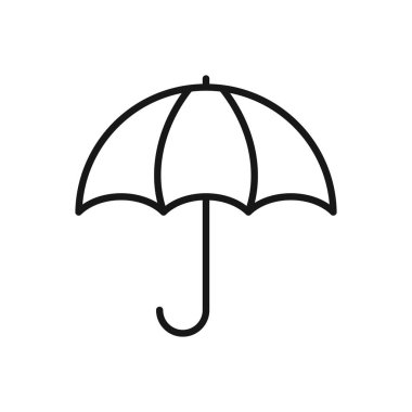 Beyaz arkaplanda düzenlenebilir Umbrella Simgesi, Vektör illüstrasyonu izole edildi. Sunum, web sitesi veya mobil uygulama için kullanılacak