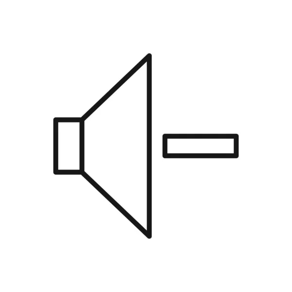 Editierbares Symbol Für Lautsprecher Sound Symbol Lautstärke Runterdrehen Vektorillustration Isoliert — Stockvektor