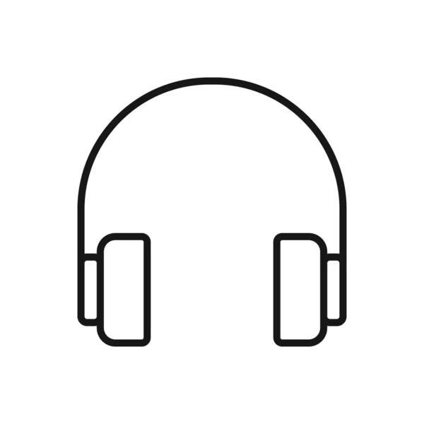 Editierbare Ikone Der Kopfhörer Vektor Illustration Isoliert Auf Weißem Hintergrund — Stockvektor
