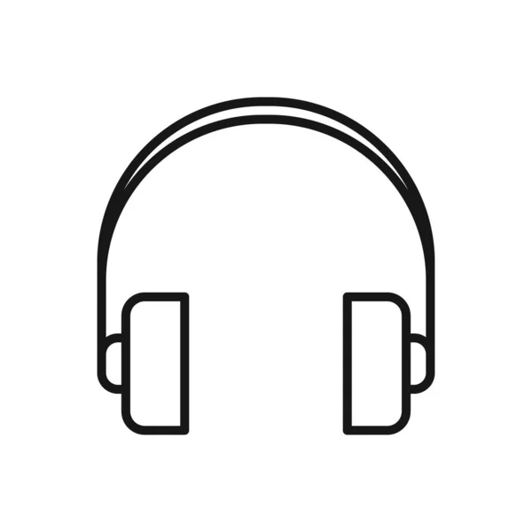 Editable Icon Headphones Vector Illustration Isolated White Background Using Presentation — Stock Vector