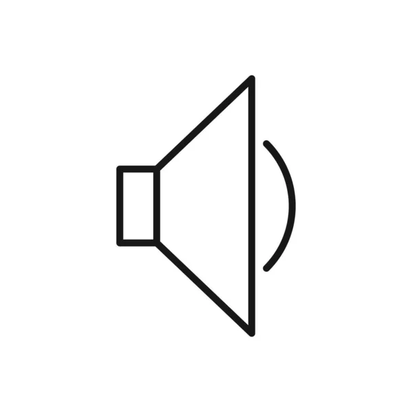 Szerkeszthető Ikon Hangszóró Sound Symbol Volume Control Vector Illusztráció Elszigetelt — Stock Vector