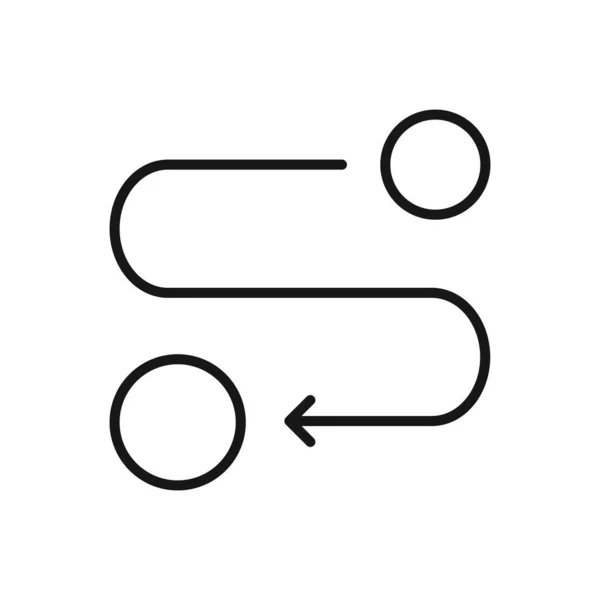 Szerkeszthető Icon Path Direction Vektor Illusztráció Elszigetelt Fehér Háttérrel Használata — Stock Vector