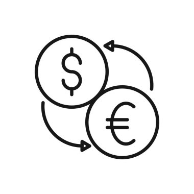Düzenlenebilir Para Birimi Doları ve Euro Döviz Simgesi Tasarımı