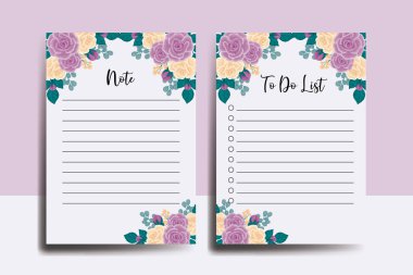 Liste planlayıcı şablonu Gül Çiçeği Tasarımı