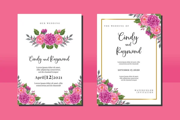 Stock vector Invitation Card Luxury Watercolor Flower