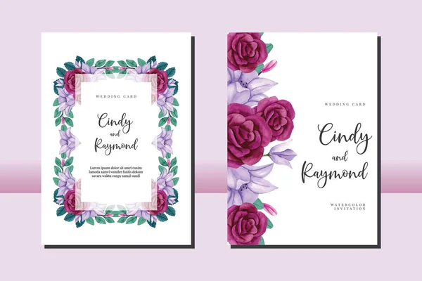 stock vector Floral Watercolor Invitation Wedding Invitation Can Use for Engagement Party Invitation