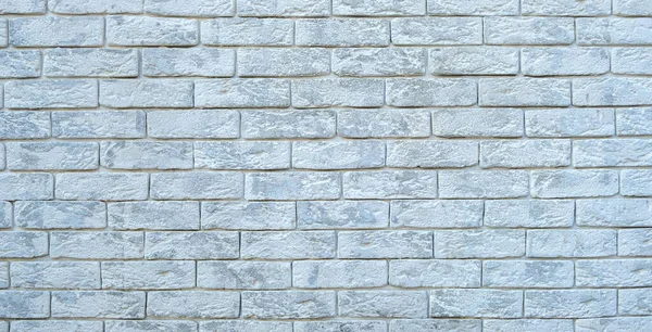 Zeď Bílých Ozdobných Cihel Pozadí Textura Široký Formát Nápis — Stock fotografie