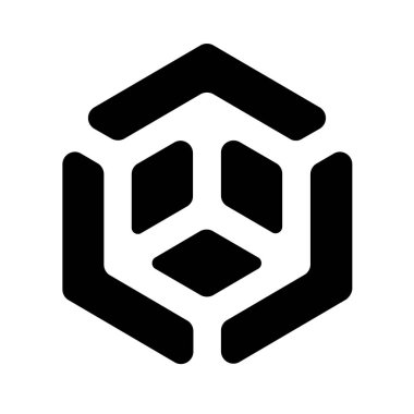 Altıgen simge vektör illüstrasyonu