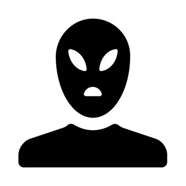 Uzaylı simgesi, düz stil