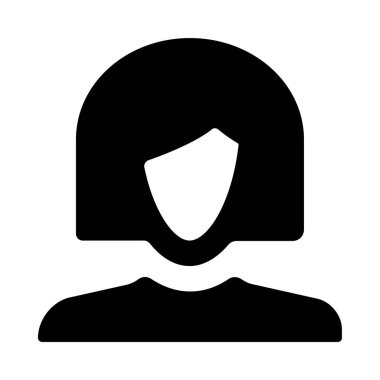 Kadın yüz ikonu vektörü. Kadın profil sembolü çizimi. izole kontur sembolü