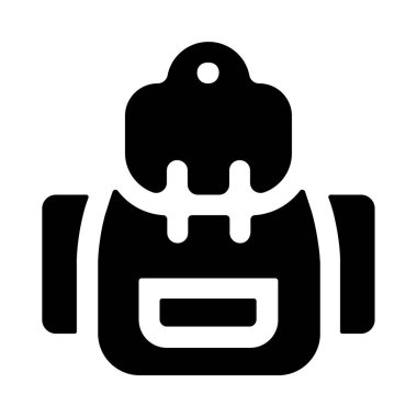 Sırt çantası simgesinin vektör çizimi