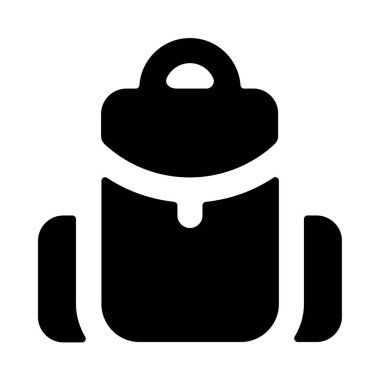 Sırt çantası. Web simgesi basit illüstrasyon